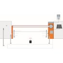 Solar-Set  Schranke MBAR (15Watt)  mit Schrankenbaum 7m