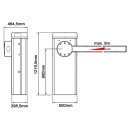 Solar-Set  Schranke LBAR (15Watt)  mit Schrankenbaum 9m