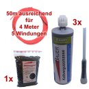 (Set11) Einzeldraht 4m, 3x Vergußmasse 425g, 1x...