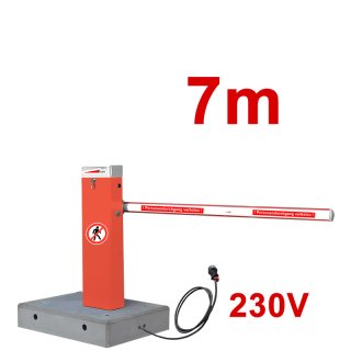 Mobile Komplettschranke MBAR 7m mit Fertigfundament (230V)