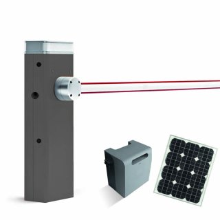 Solar-Set mit RAL 7016 Schranke SBAR (15Watt)  mit Schrankenbaum 4m