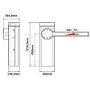 Solar-Set mit Schranke MBAR (15Watt)  Weiß RAL 9010 mit Schrankenbaum 7m