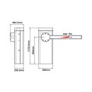 Solar-Set mit Schranke LBAR (30Watt) Weiß RAL 9010  mit Schrankenbaum 9m